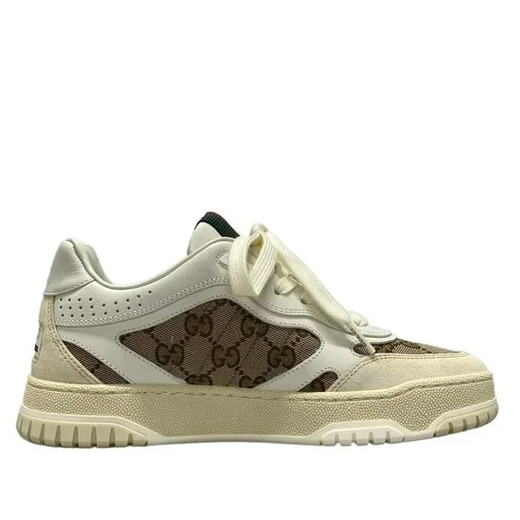 GUCCI Gucci Reweb White Beige Multi Leather Jacquard - Sneakers 667-082325 - Picture 4 of 11
